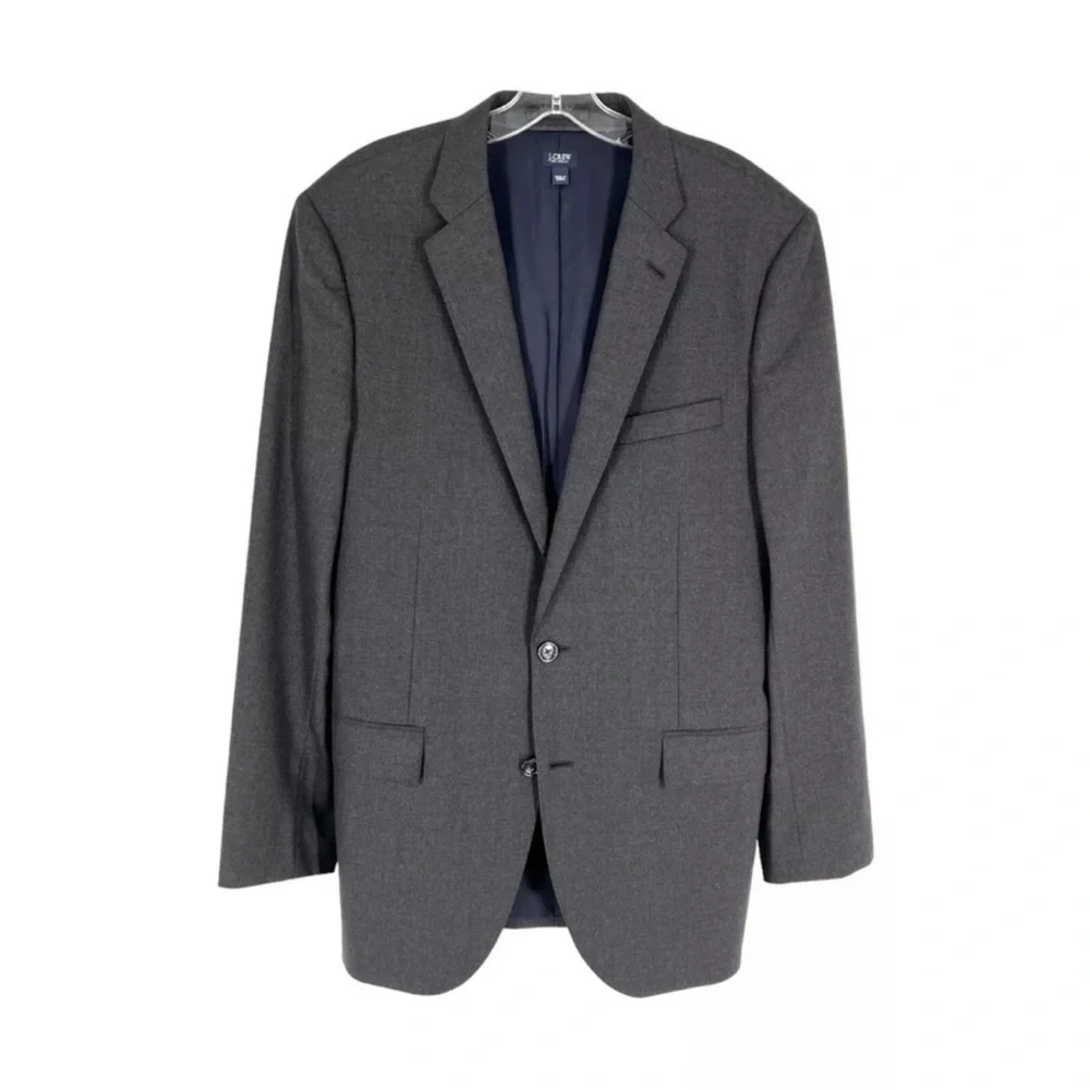 J Crew Ludlow Loro Piana Blazer 42L Super 120s Wool Gray Sport Coat Jacket